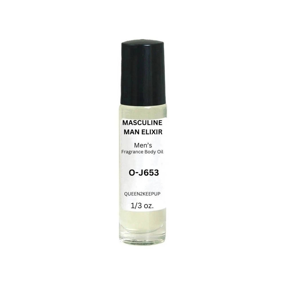 Masculine Man Elixir (Men) Body Oil 10 ml All Natural Scent 1/3 oz Roll-On